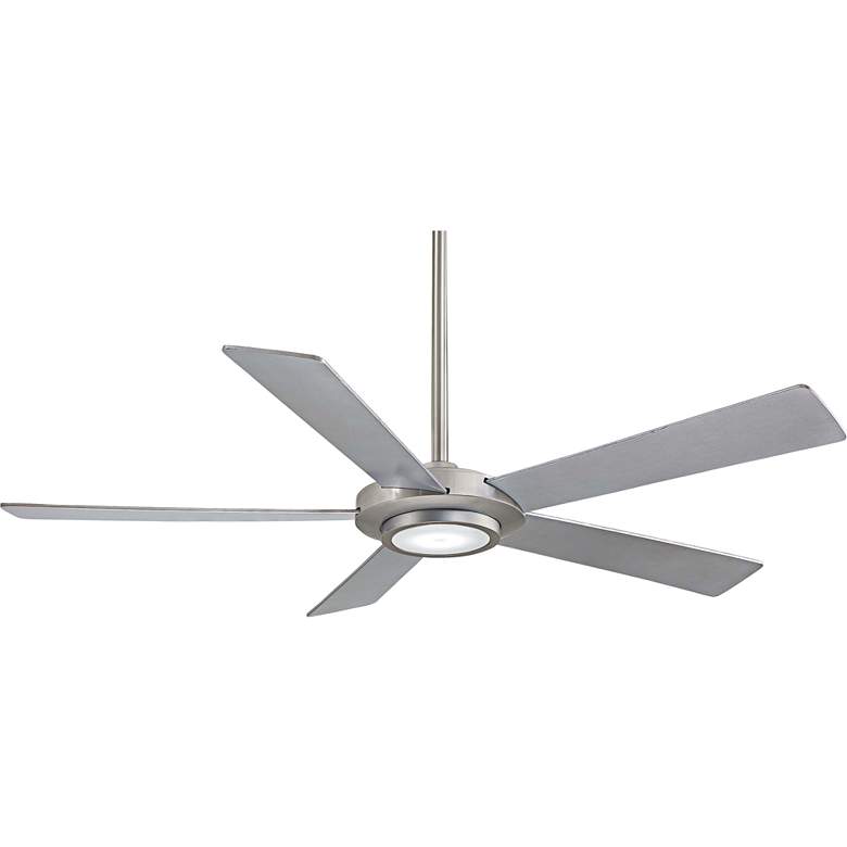 Image 2 52" Minka Aire Sabot Brushed Nickel LED Ceiling Fan with Remote