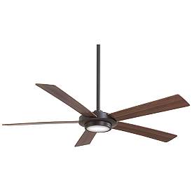 Image2 of 52" Minka Aire Sabot Oil-Rubbed Bronze LED Ceiling Fan with Remote