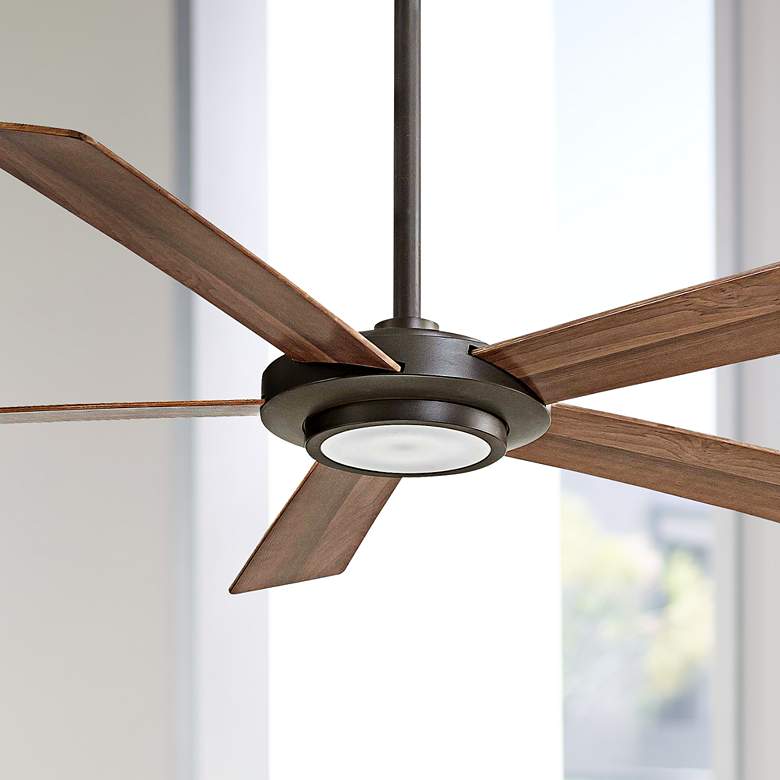 Image 1 52 inch Minka Aire Sabot Oil-Rubbed Bronze LED Ceiling Fan with Remote