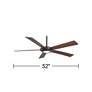 52" Minka Aire Sabot Oil-Rubbed Bronze LED Ceiling Fan with Remote