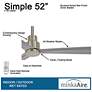 6_52" Minka Aire Simple Brushed Nickel Wet Ceiling Fan with Remote more views