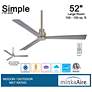 7_52" Minka Aire Simple Brushed Nickel Wet Ceiling Fan with Remote more views