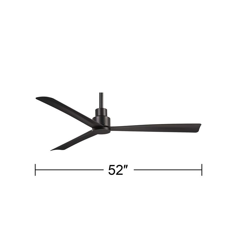 Image 5 52" Minka Aire Simple Coal Finish Wet Ceiling Fan with Remote Control more views