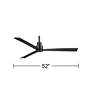 52" Minka Aire Simple Coal Finish Wet Ceiling Fan with Remote Control