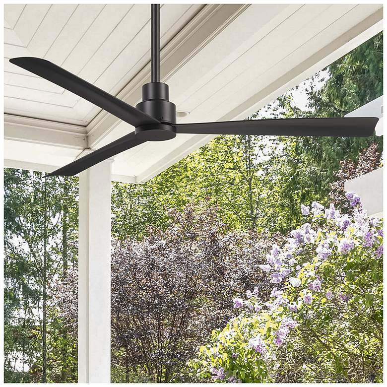 Image 7 52" Minka Aire Simple Coal Finish Wet Ceiling Fan with Remote Control more views