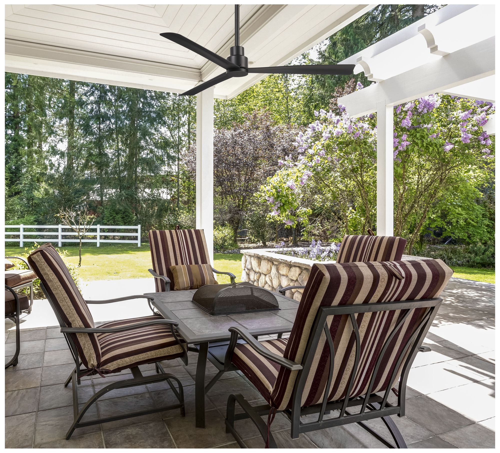 52" Minka Aire Simple Coal Finish Wet Ceiling Fan with Remote Control