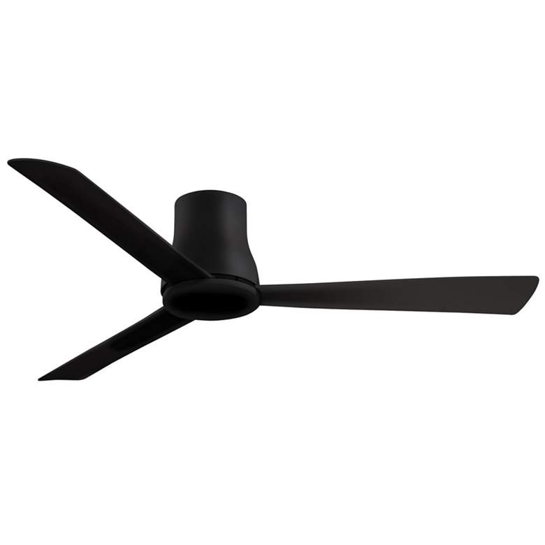 Image 1 52" Minka Aire Simple Flush Coal Black Outdoor Hugger Ceiling Fan