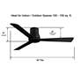 52" Minka Aire Simple Flush Coal Black Outdoor Hugger Ceiling Fan in scene