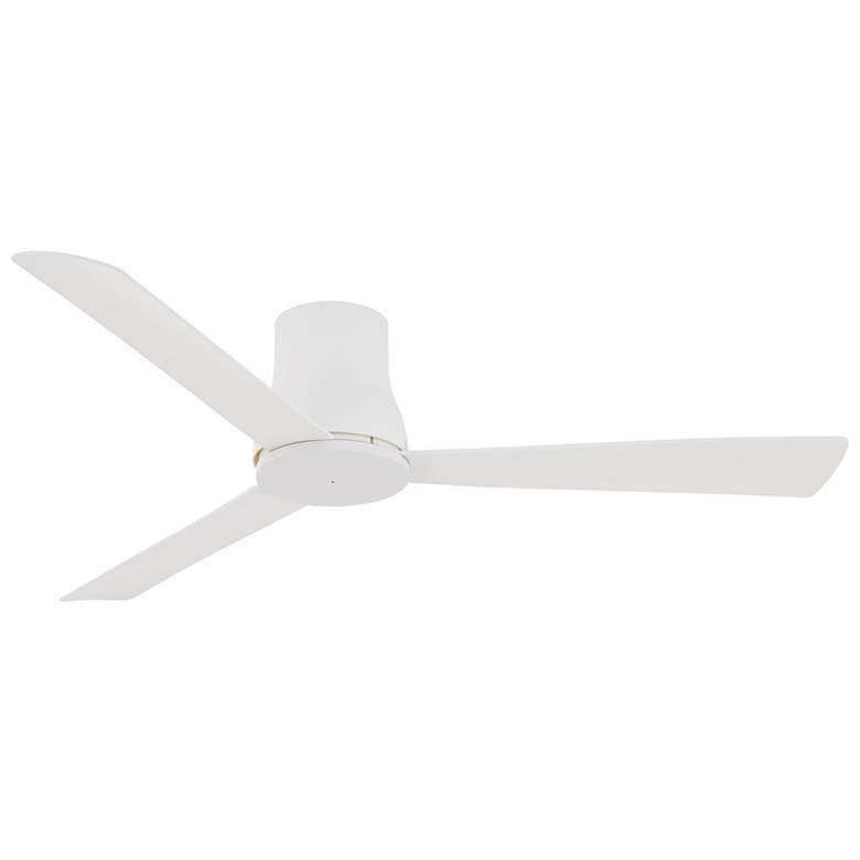 Image 1 52" Minka Aire Simple Flush Flat White Outdoor Hugger Ceiling Fan