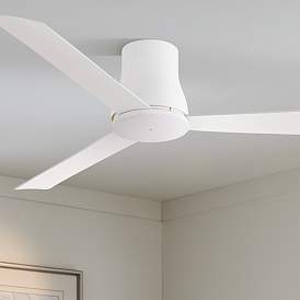 Image2 of 52" Minka Aire Simple Flush Flat White Outdoor Hugger Ceiling Fan