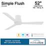 52" Minka Aire Simple Flush Flat White Outdoor Hugger Ceiling Fan in scene