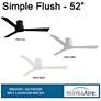 52" Minka Aire Simple Flush Flat White Outdoor Hugger Ceiling Fan in scene