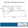 52" Minka Aire Simple Flush Flat White Outdoor Hugger Ceiling Fan in scene