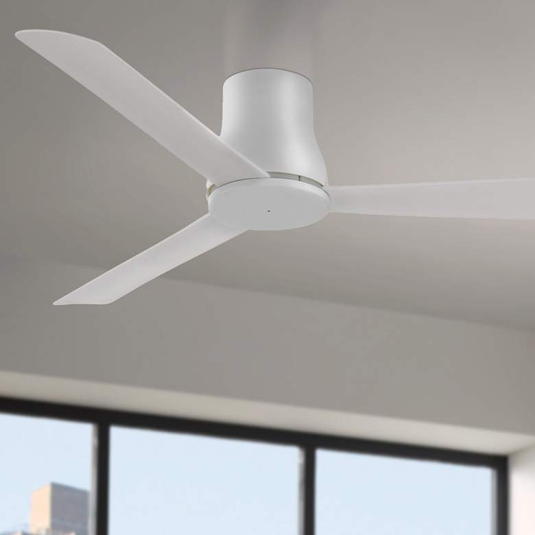 Image 2 52" Minka Aire Simple Flush Gray Outdoor Hugger Ceiling Fan