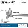 6_52" Minka Aire Simple Silver Ceiling Fan with Remote more views