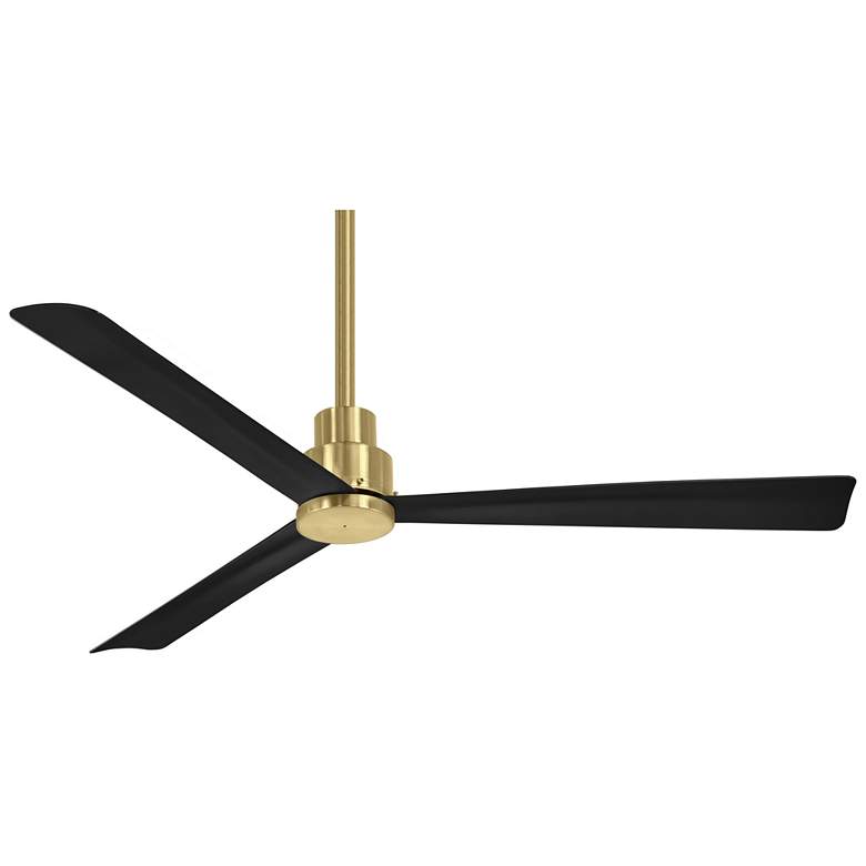 Image 2 52" Minka Aire Simple Soft Brass Wet Ceiling Fan with Remote Control