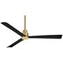 52" Minka Aire Simple Soft Brass Wet Ceiling Fan with Remote Control