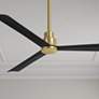 Thumbnail1 of 52" Minka Aire Simple Soft Brass Wet Ceiling Fan with Remote Control