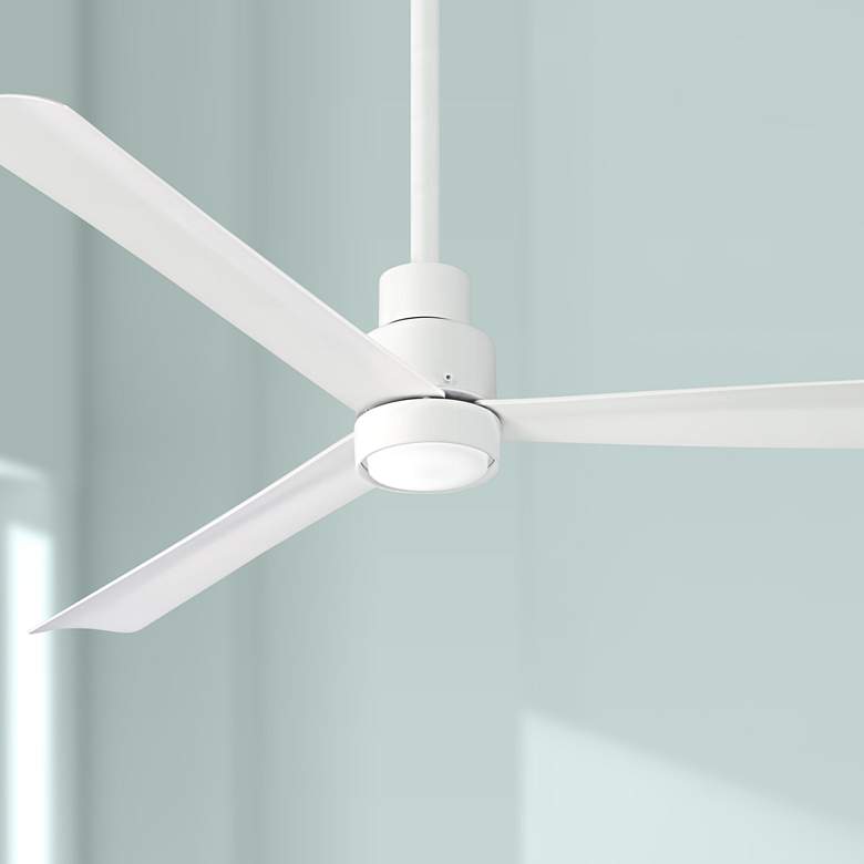 Image 1 52 inch Minka Aire Simple White Ceiling Fan with LED Light Kit