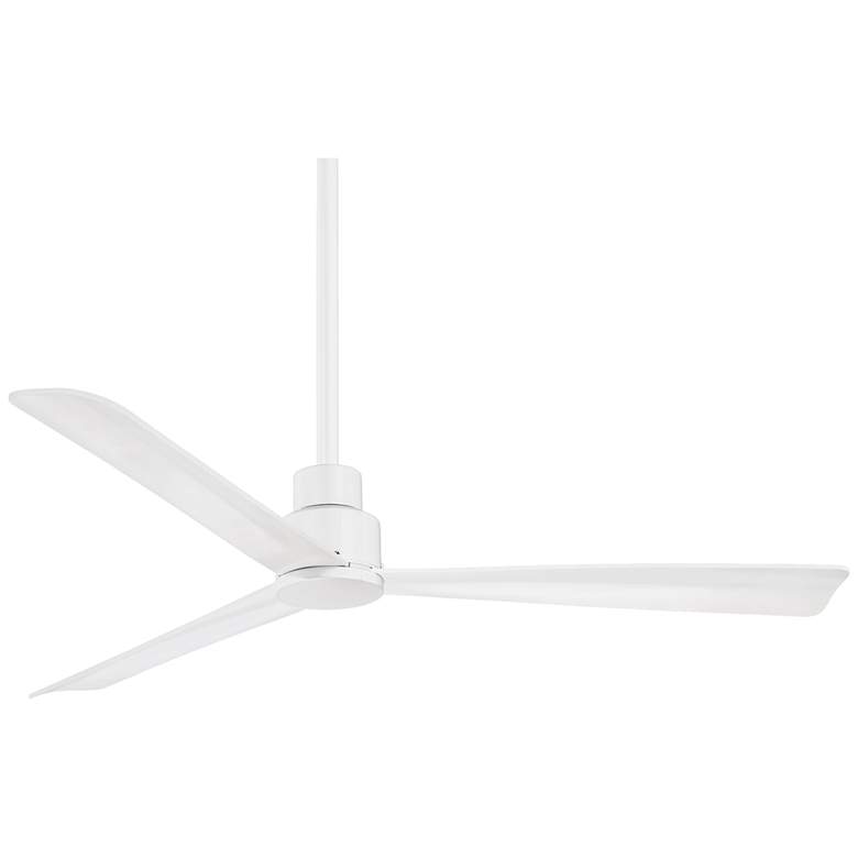 Image 2 52" Minka Aire Simple White Modern Outdoor Ceiling Fan with Remote