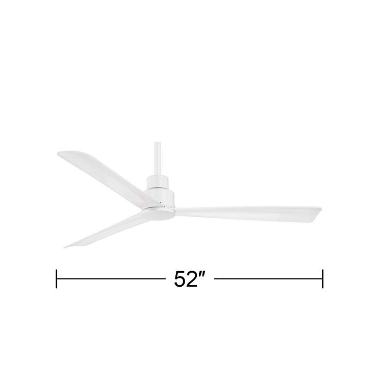 Image 5 52" Minka Aire Simple White Modern Outdoor Ceiling Fan with Remote more views