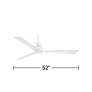52" Minka Aire Simple White Modern Outdoor Ceiling Fan with Remote