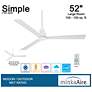 6_52" Minka Aire Simple White Modern Outdoor Ceiling Fan with Remote more views