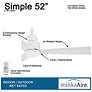 52" Minka Aire Simple White Modern Outdoor Ceiling Fan with Remote