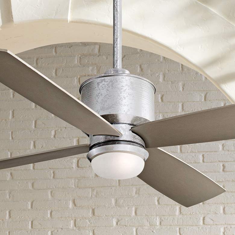 Image 1 52" Minka Aire Strata Galvanized Ceiling Fan with Light Kit