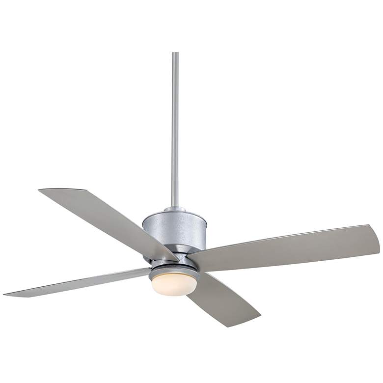 Image 2 52 inch Minka Aire Strata Galvanized Outdoor LED Ceiling Fan with Remote