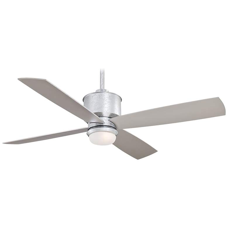 Image 2 52 inch Minka Aire Strata Galvanized Outdoor LED Ceiling Fan with Remote