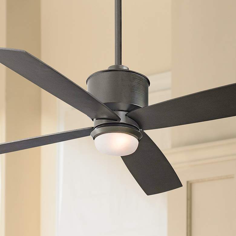 Image 1 52 inch Minka Aire Strata Smoked Iron Ceiling Fan with Light Kit