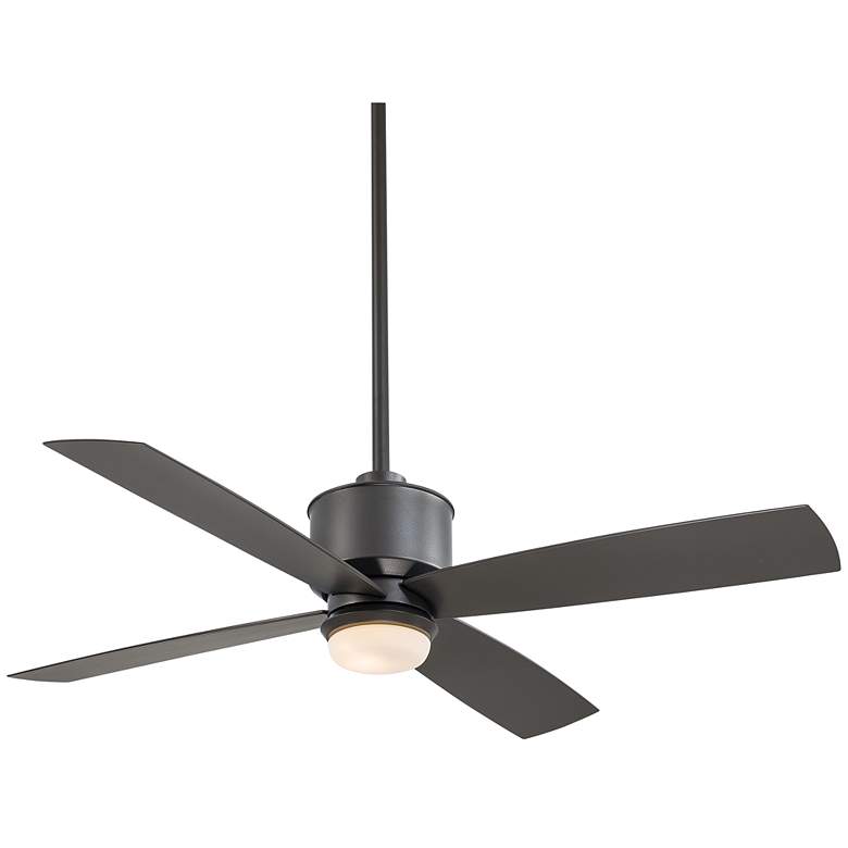 Image 2 52 inch Minka Aire Strata Smoked Iron Outdoor LED Ceiling Fan with Remote