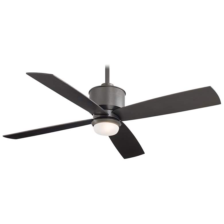 Image 2 52 inch Minka Aire Strata Smoked Iron Outdoor LED Ceiling Fan with Remote