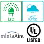 7_52" Minka Aire Strata Smoked Iron Outdoor LED Ceiling Fan with Remote more views