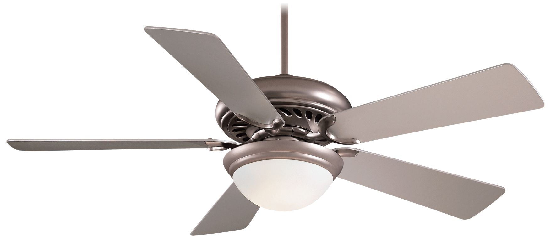 52" Minka Aire Supra Brushed Steel and Silver LED Ceiling Fan