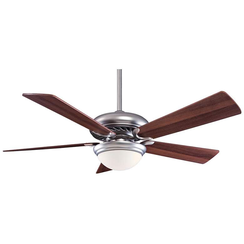 Image 2 52 inch Minka Aire Supra Brushed Steel Dark Walnut Ceiling Fan with Remote