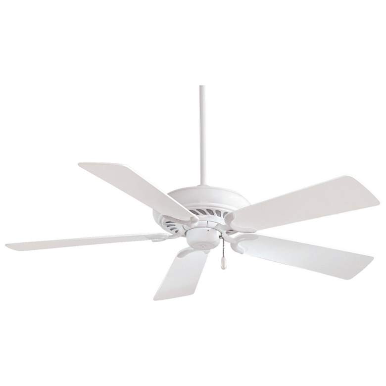Image 1 52" Minka Aire Supra White Indoor Ceiling Fan with Pull Chain Control