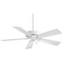 52" Minka Aire Supra White Indoor Ceiling Fan with Pull Chain Control