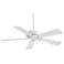 52" Minka Aire Supra White Indoor Ceiling Fan with Pull Chain Control