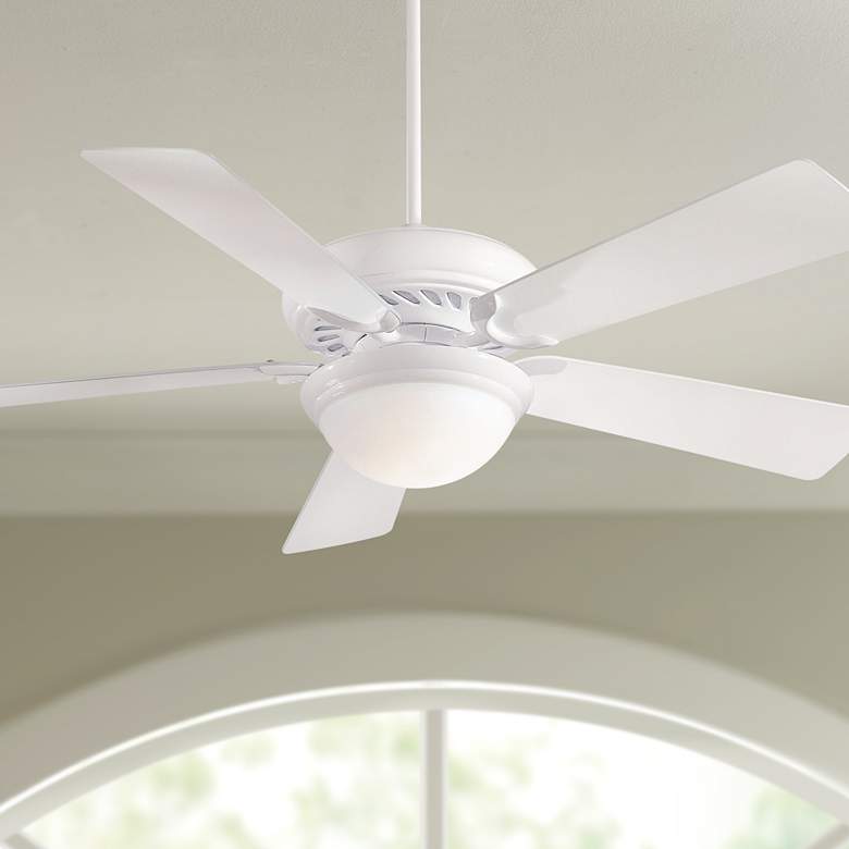 Image 1 52 inch Minka Aire Supra White LED Ceiling Fan with Remote