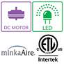 7_52" Minka Aire Twist Coal LED Smart Ceiling Fan with Remote more views