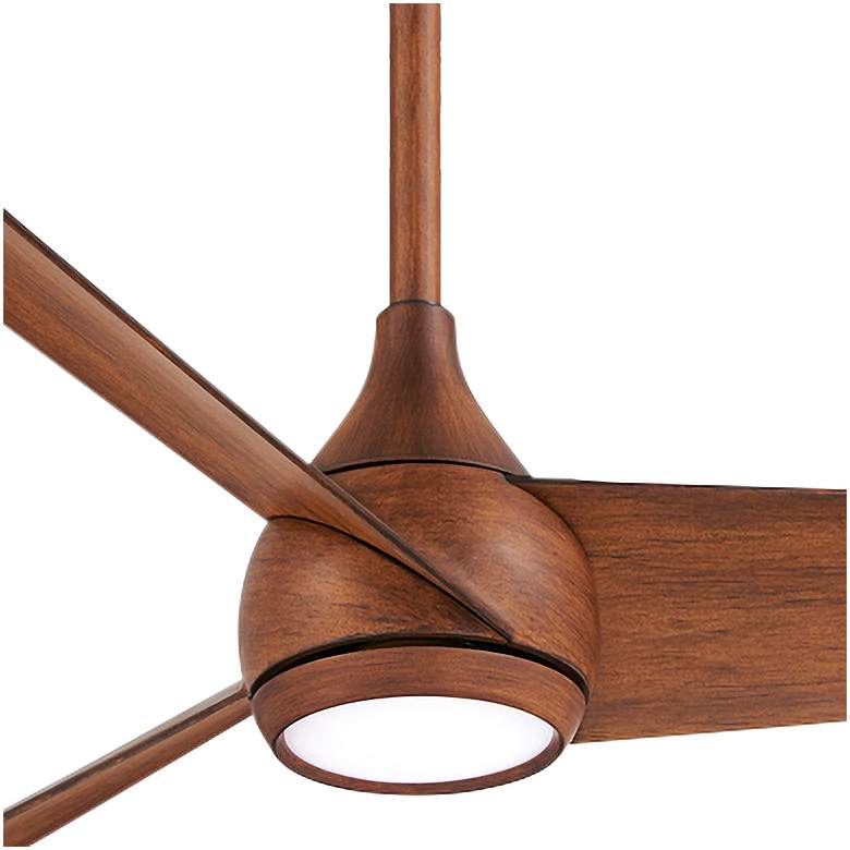 Image 3 52" Minka Aire Twist Distressed Koa LED Smart Ceiling Fan with Remote more views