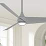1_52" Minka Aire Twist Grey LED Smart Ceiling Fan with Remote