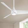 52" Minka Aire Twist LED Flat White Indoor Smart Fan with Remote