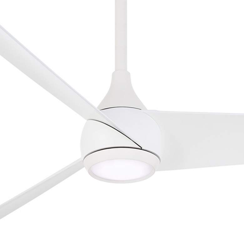 Image 3 52 inch Minka Aire Twist LED Flat White Indoor Smart Fan with Remote more views