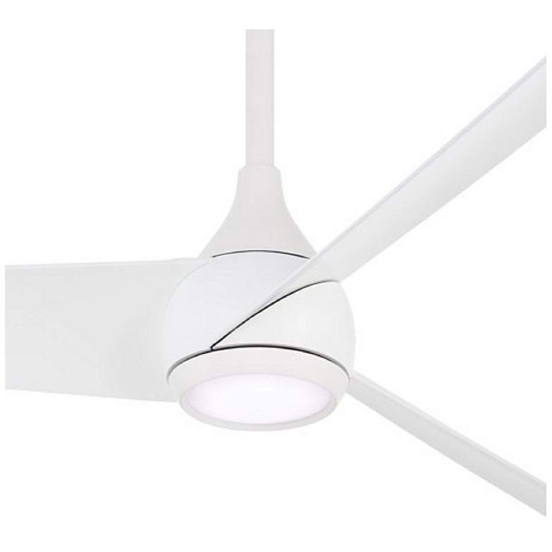 Image 3 52 inch Minka Aire Twist LED Flat White Indoor Smart Fan with Remote more views