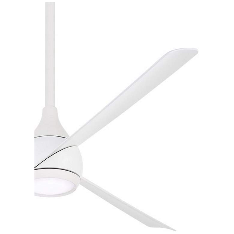 Image 4 52 inch Minka Aire Twist LED Flat White Indoor Smart Fan with Remote more views