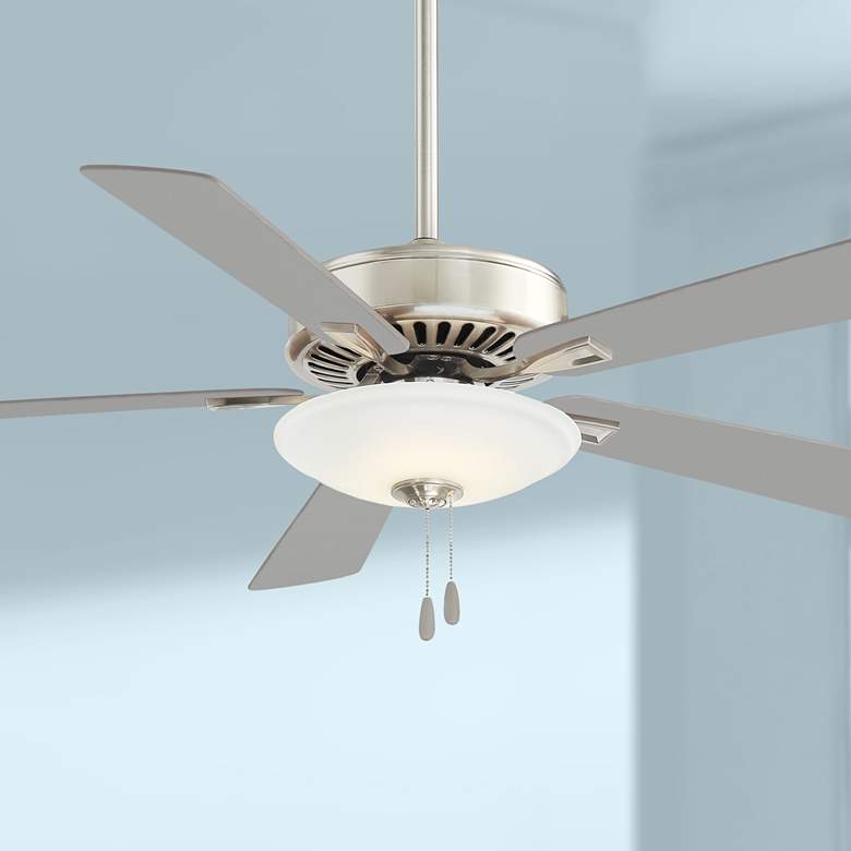 Image 1 52 inch Minka Aire Uni-Pack Polished Nickel LED Pull Chain Ceiling Fan