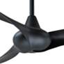 52" Minka Aire Wave Coal Black Indoor Ceiling Fan with Remote Control